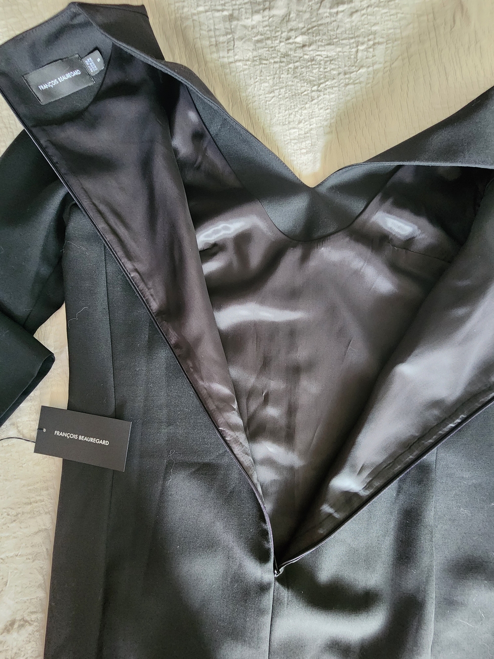 NWT François Beauregard "Céline" Dress - Black - Made in Canada - Size S - Picture 4 of 7